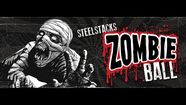 SteelStacks Zombie Ball event art with a cartoon zombie