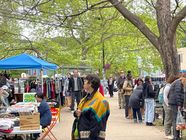 Seller tents at the West Philly Bizarre in Clark Park