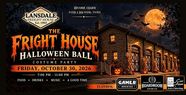 The Fright House Halloween Ball banner from Discover Lansdale