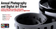 Flyer for the Cecil County Arts Council's Annual Photography and Digital Art Show with a roll of film