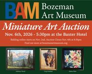Bozeman Art Museum miniature art auction postcard