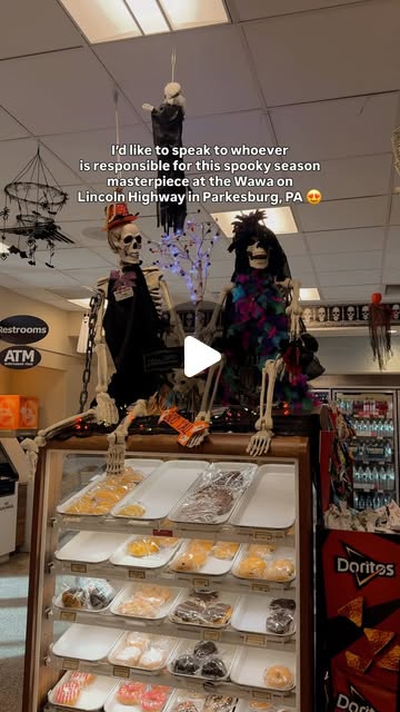 Spooky pastry-case skeletons