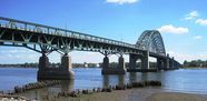 The Tacony-Palmyra Bridge seen from Lardner's Point on the Tacony waterfront