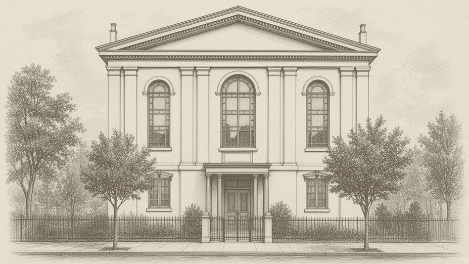 The Wagner Free Institute of Science's 1865 street front